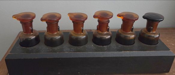 Vintage  amber glass Apothecary bottles 3.5"h