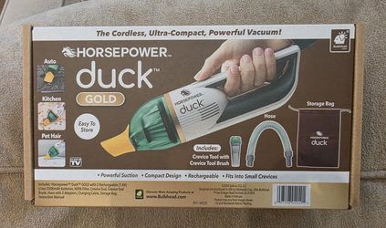 Horsepower Duck Gold Cordless Handheld Vacuum Rechargeable Bagless New Sealed