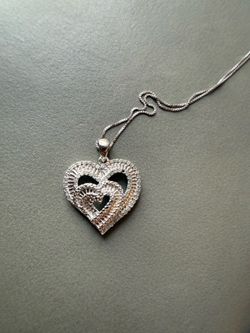 925 1 Caret diamond necklace on 925 chain