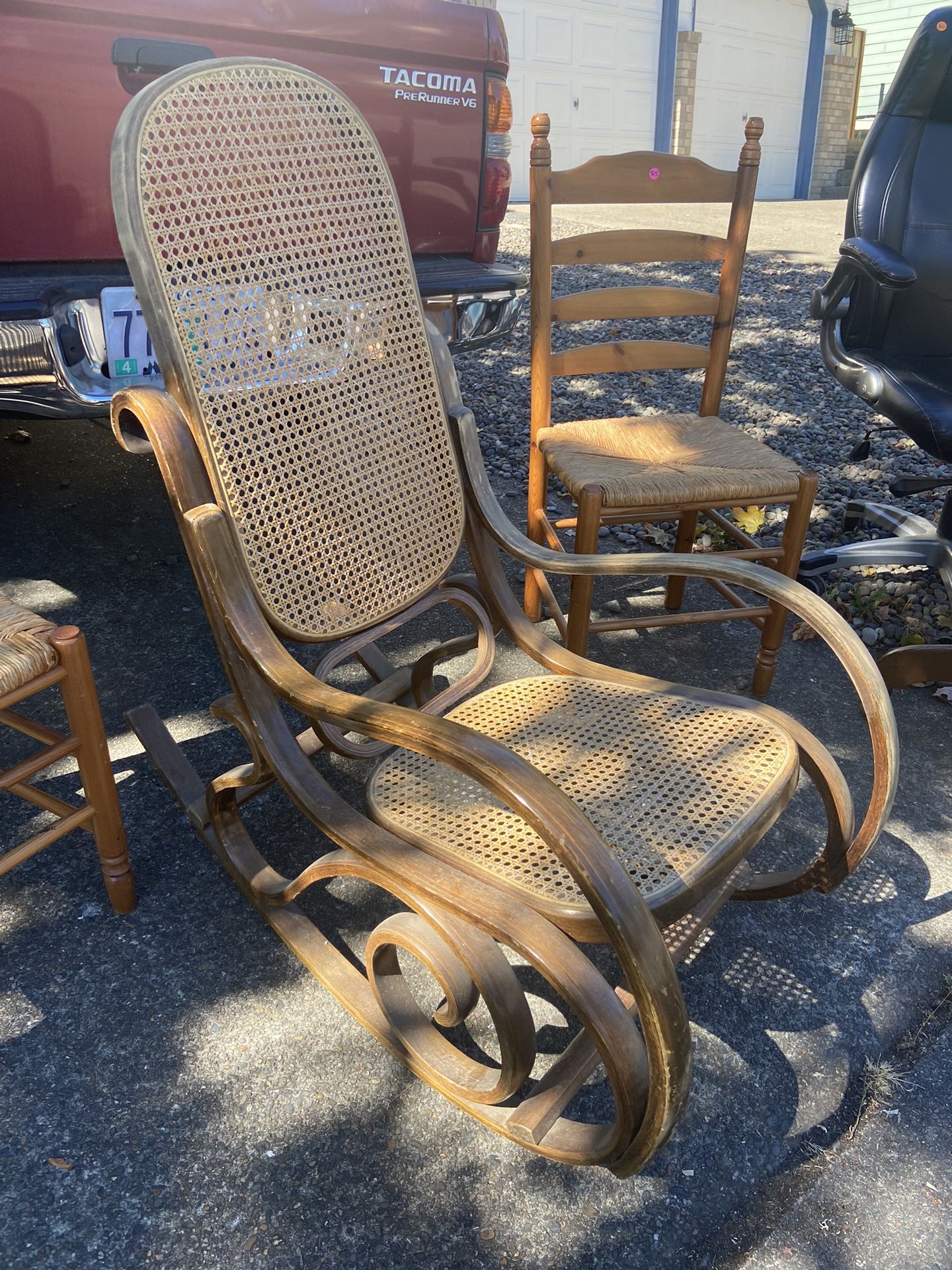 Vintage Rattan Rocking Chair 