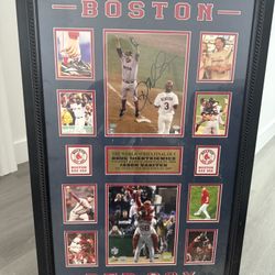 Jason varitek & Doug mientkiewicz autograph pictures with Certificate of Authenticity
