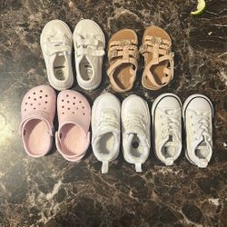 Kids Shoes Nike Size 7, Converse Size 7,crocks Size 8 Sandals Size 7 
