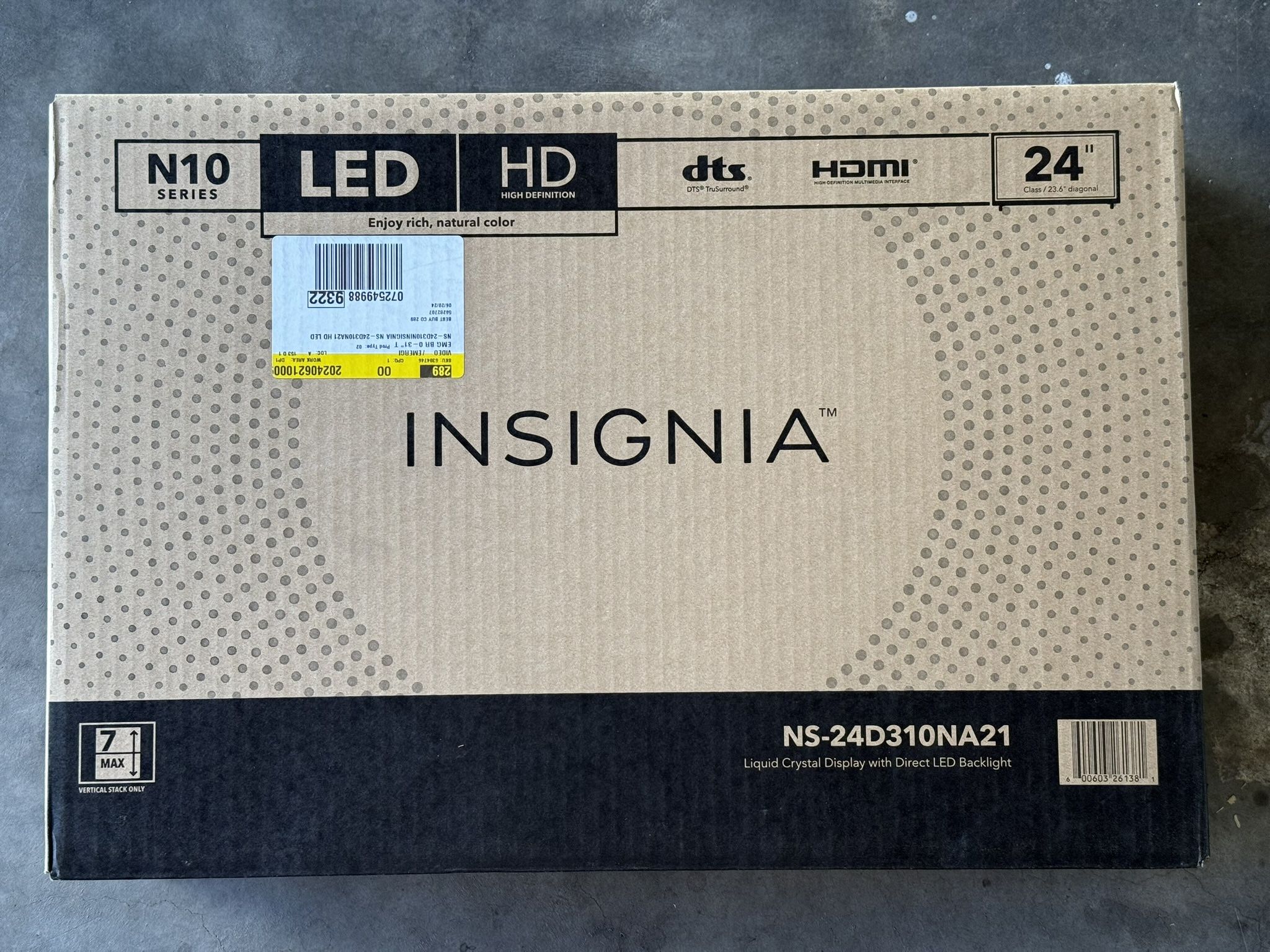 24” TV Insignia UNOPENED