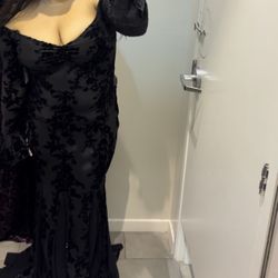  Velvet Off-The-Shoulder Mermaid Dress - WINDSOR