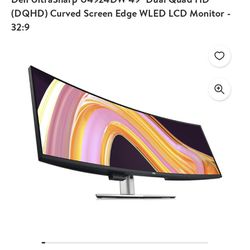 Dell ultra sharp Curved monitor