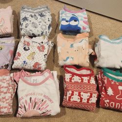 3T Girls Pajamas - 11 Sets