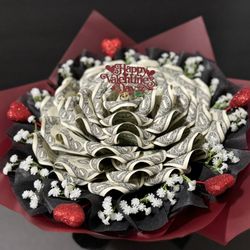 Money Flower Bouquet For Valentine’s Gift