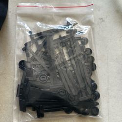 50Pc Black Cable Tie Buckle Push Mount Fastener Clips Nylon Wire Organizer