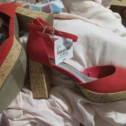 Wor Panama Red High Heels 8.5 M
