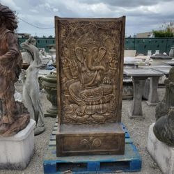 Concrete Resin Fiberglass Buddha Statue Wall Fountain / Cement Fiberglass Backyard Patio Buddha Fountains