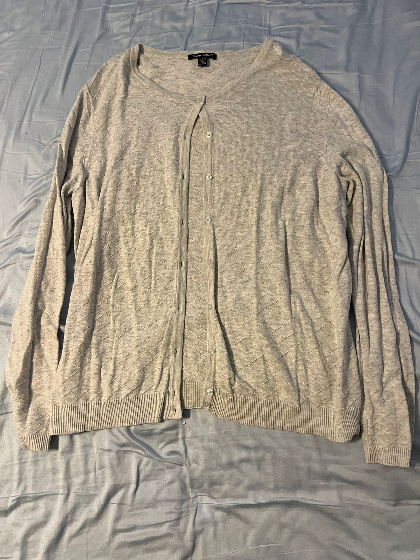 Hilary Radley women’s Cardigan, size XXL, tan