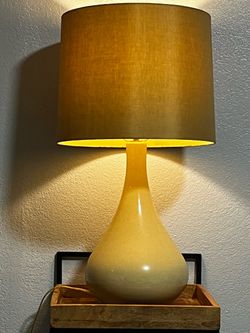 Ceramic Table Lamp with Drum Shade