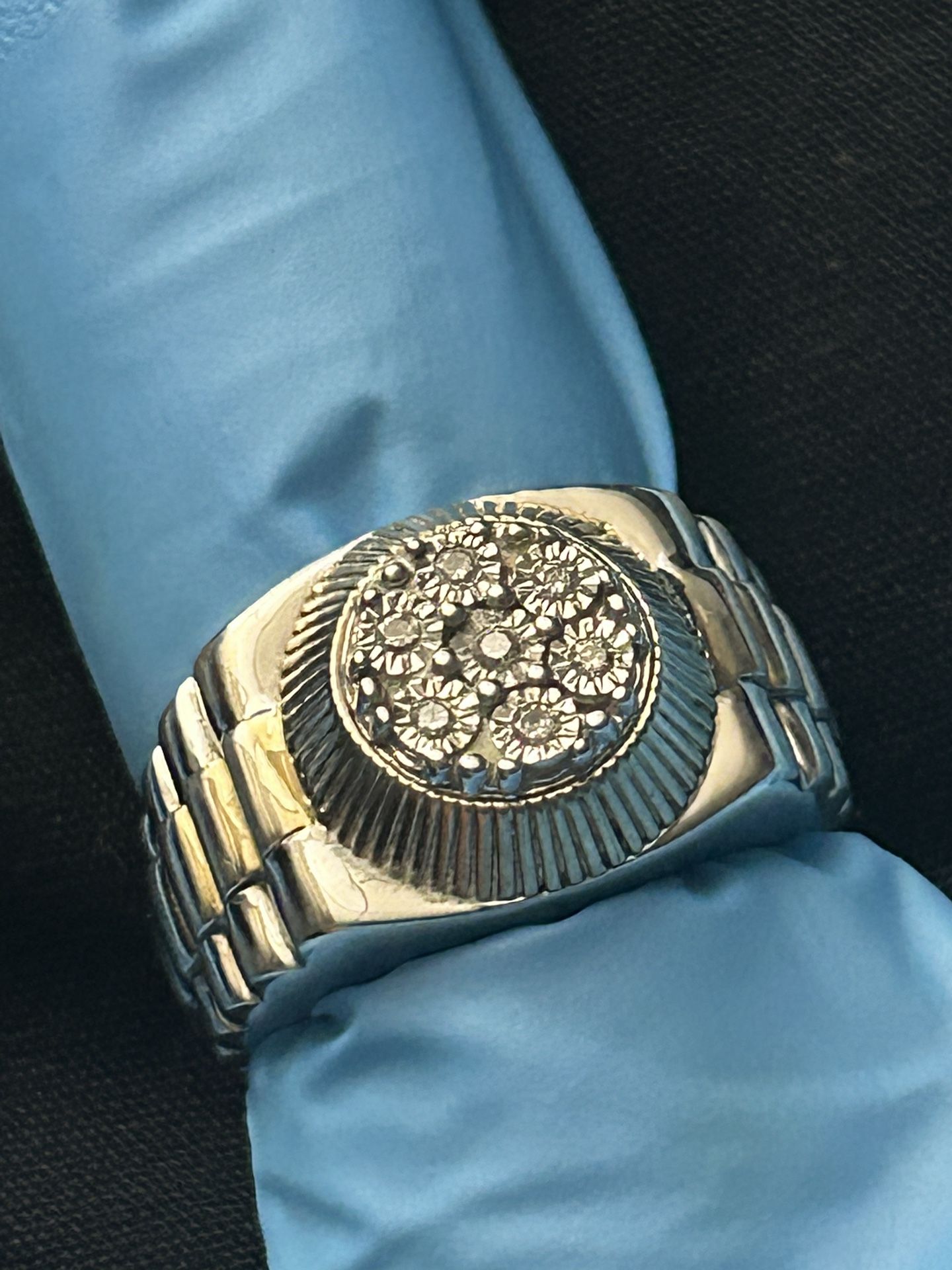 Sterling Silver Diamond Men’s Ring