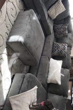 Gray Oversized LARGE Sectional /couch /Living room set