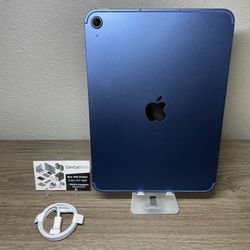 iPad 10th Gen 64gb Wifi & LTE Unlocked For Any Carrier Blue In Very Good Condition 