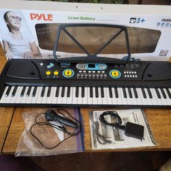 Pyle Rechargable Keyboard Piano