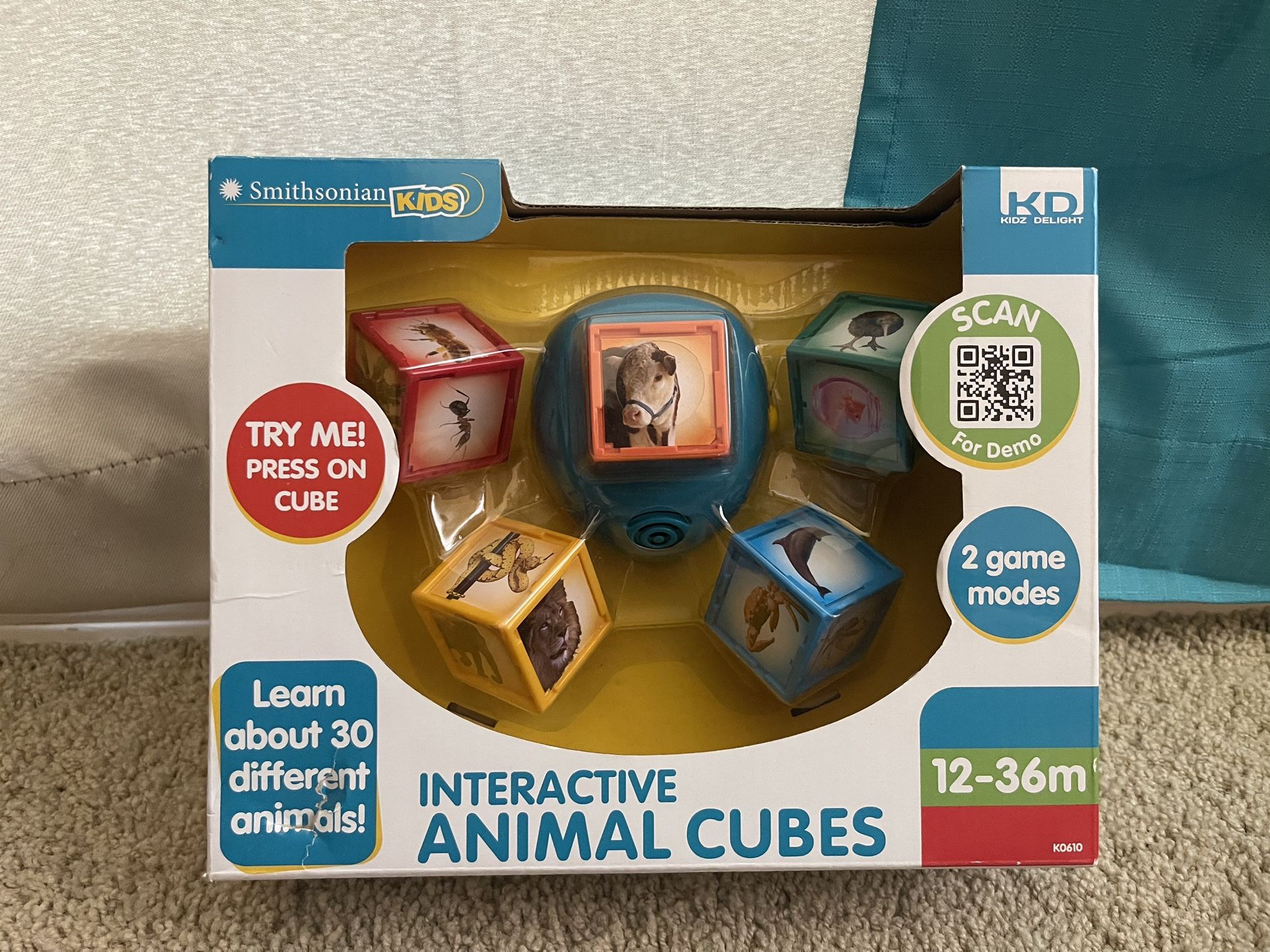 New Smithsonian Kids Interactive Animal Cubes Gift  