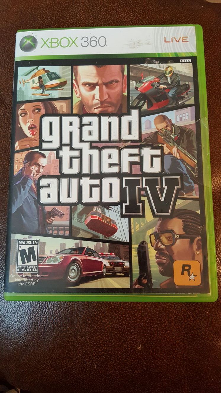 Grand Theft Auto IV Xbox 360 Game