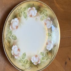 Antique Louvre Bavaria Hand Painted Porcelain Plate
