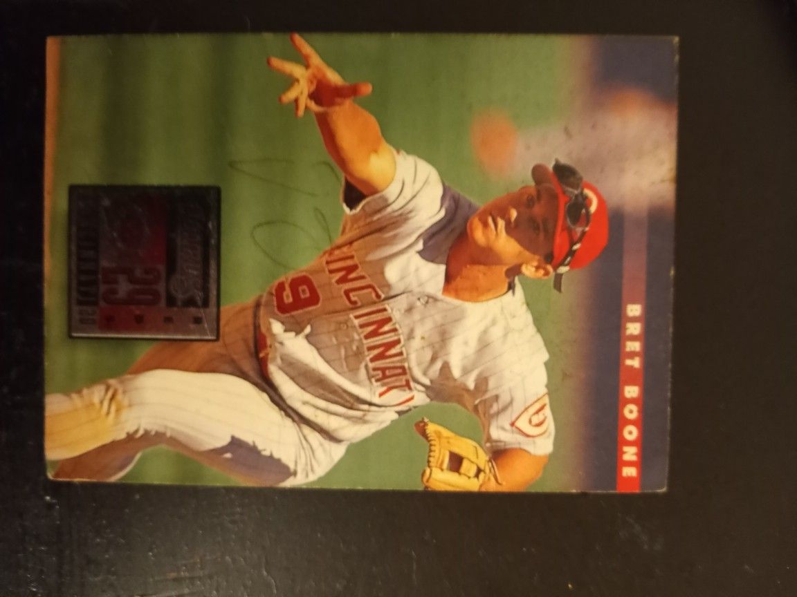 Bret Boone Autographed Card. Fading But Still There. Local Pickup Only. $10. Check Out The Other Itlems We Have Listed As Well