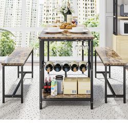 Brand New Dining Set With Wine Rack