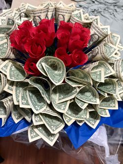 Valentines Money Flower Bouquet Made By Me