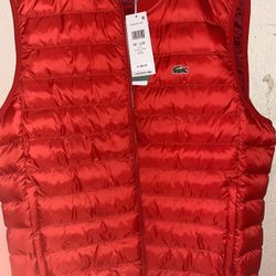 Red Lacoste Puffer Vest