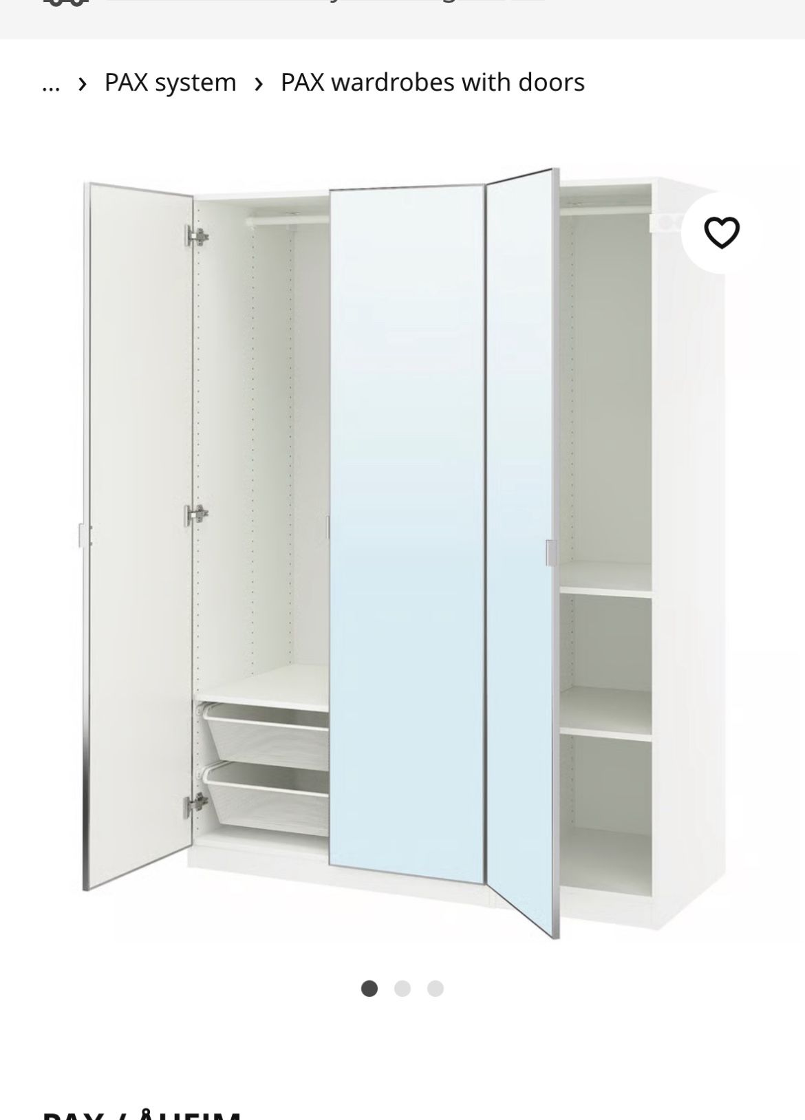 93” height IKEA Wardrobes With Mirror Door