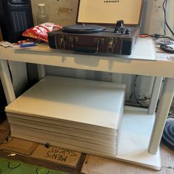white glass display tiles