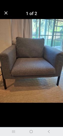 IKEA Armchair / Accent Chair - Modern Grey Fabric
