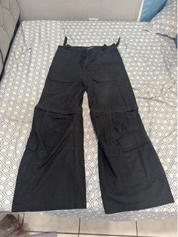Balenciaga Black Flared Cargos