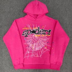SP5DER Worldwide Pink Hoodie Size M