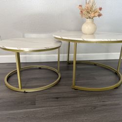 Round Nesting Coffee Table Set