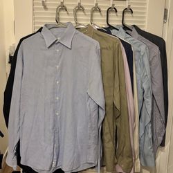 (9) Dress Shirts Armani Calvin Klein 