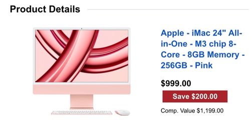 iMac 24" Pink Red