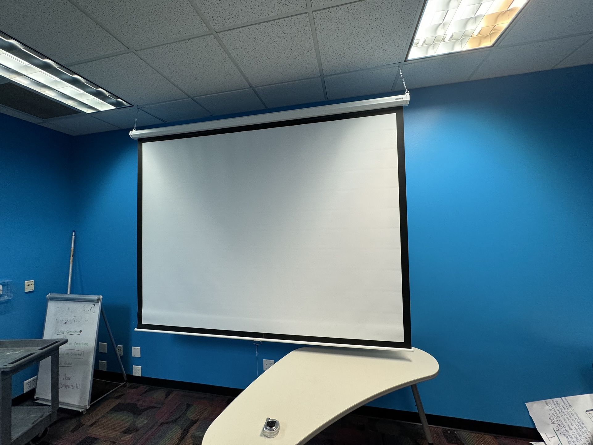 Manual Pull Down Projector Screen Da- light 9x6’