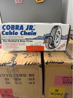 NEW Cobra Jr 1675 Snow Tire Cable Chains – Truck & SUV (Never Opened)