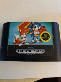 (MW25) Authentic Sega Genesis Sonic Hedgehog 2 Not For Resale
