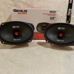 Brand New Pair 6x9” Genius Audio Bullet Midrange Speakers 