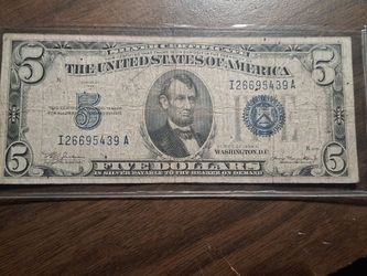1934-A $5 Silver Certificate Blue Seal
