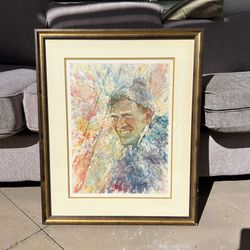John R. Koser (1(contact info removed)) Original Watercolor Untitled Portrait Signed & Framed