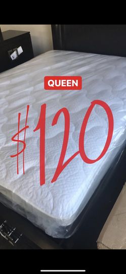BRAND NEW QUEEN BED FOR ONLY $280 MATTRESS INCLUDED 💥 $20 DELIVERY 💥NO SET UP💥 • We do not assemble • Brand new in box • Hardware & instructions i