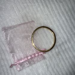 Kate Spade Hinged Pink/ Gold Enamel Bangle Bracelet