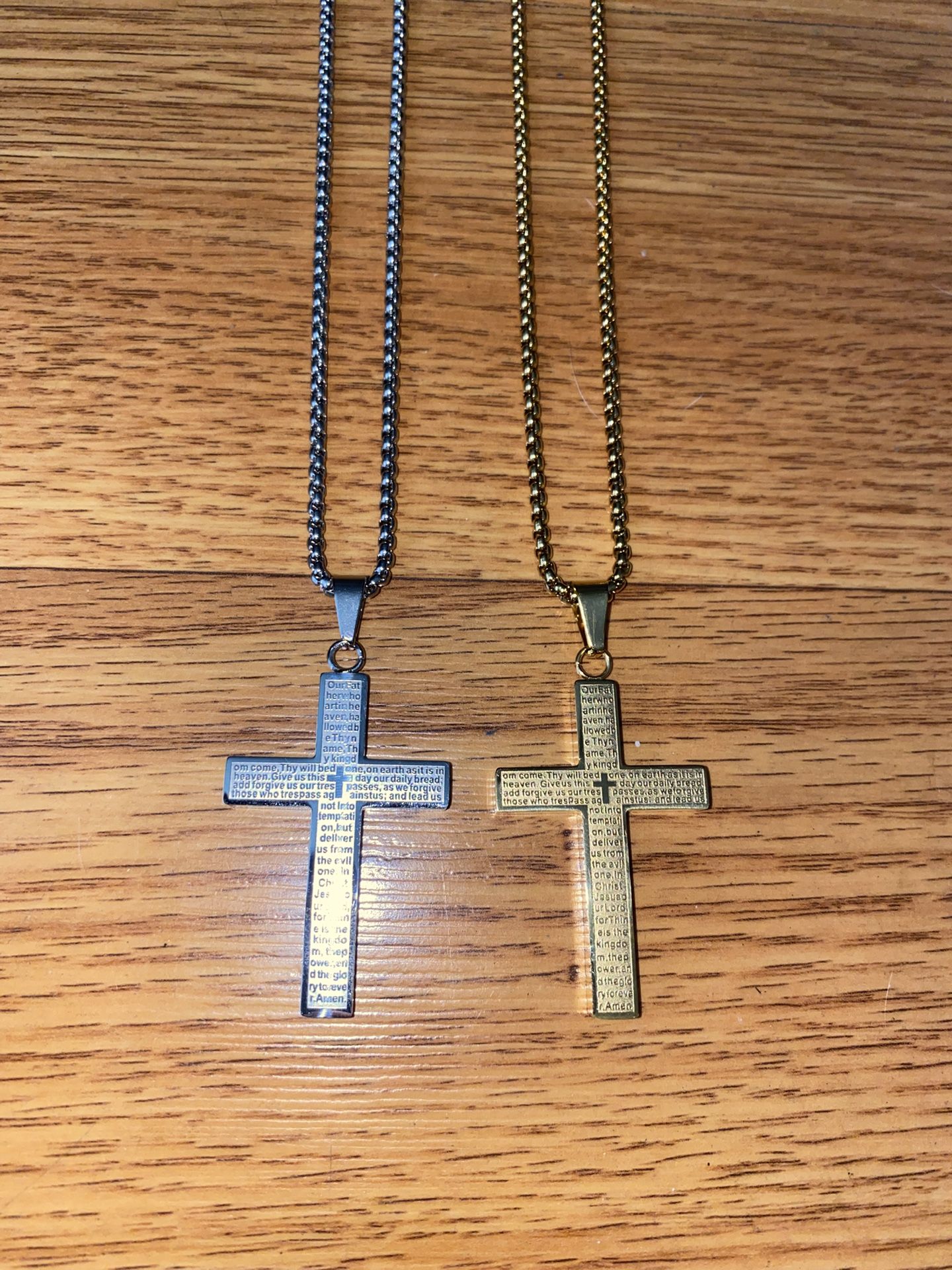 Brand New Men’s 22” Inch Necklace With Cross $40 Each