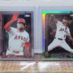 Angels Baseball Cards Topps Chrome Sports Memoribilia 