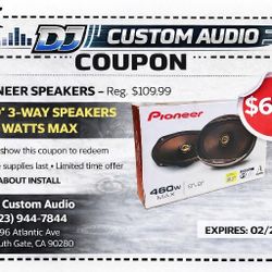 Pioneer A Series Car Speakers 1-Set 6 X 9" 2-Way Coaxial Speaker System 460 Watts TS-A693FH 🚨 Payment Options Available 🚨