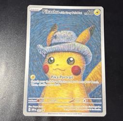Pikachu With Grey Felt Hat 85 Van Gogh SV Promo 2023 released 3 indentations NM