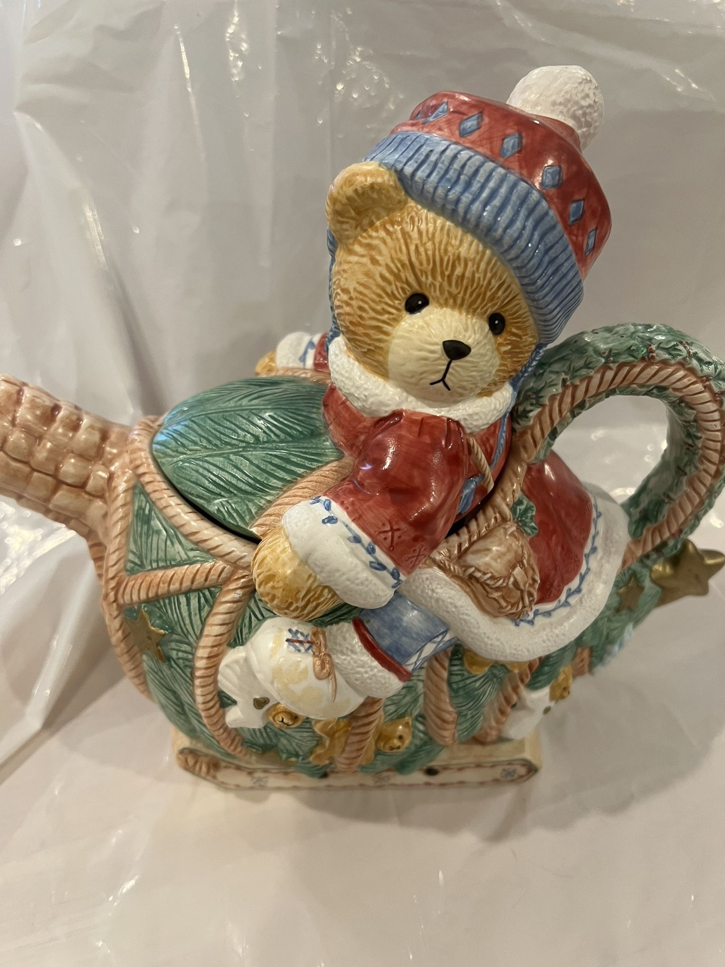 Collectible cherished teddies - Christmas Teapot