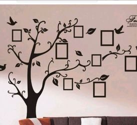 Family Tree Wall Decal with Photo Frames