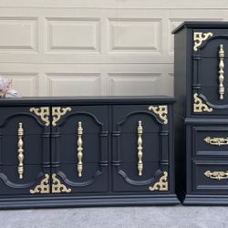 🥂Beautiful Blue Bassett Dresser & Chest
